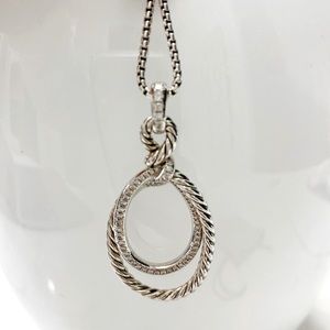 David Yurman
Crossover Pendant
Necklace in Sterling Silver with Pavé Diamonds